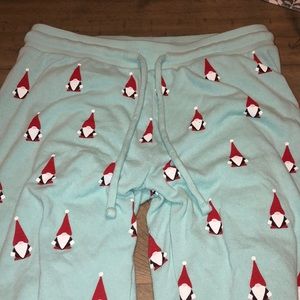 Aerie Gnome Print Cuffed Pajama Pants